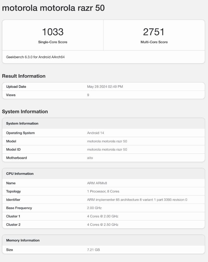 motorola-razr-50-geekbench