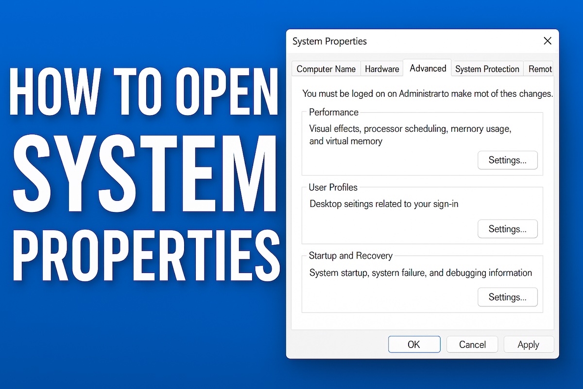 How to Open System Properties in Windows 11