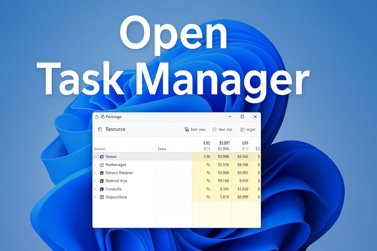How to Open Task Manager in Windows 11 (Easy & Quick)